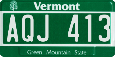 VT license plate AQJ413