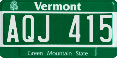 VT license plate AQJ415