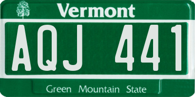 VT license plate AQJ441