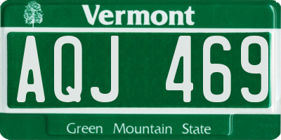 VT license plate AQJ469