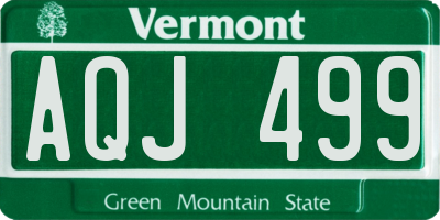 VT license plate AQJ499