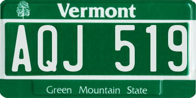 VT license plate AQJ519