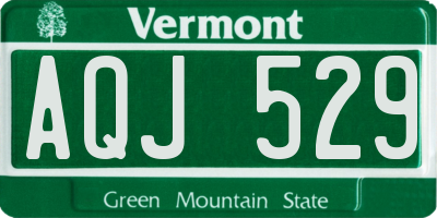 VT license plate AQJ529