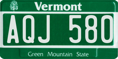 VT license plate AQJ580