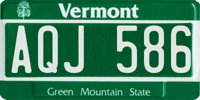 VT license plate AQJ586