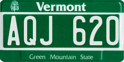VT license plate AQJ620