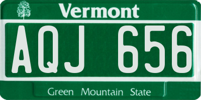 VT license plate AQJ656
