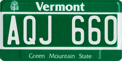 VT license plate AQJ660