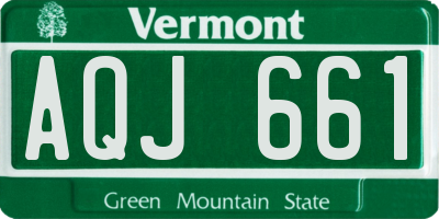 VT license plate AQJ661