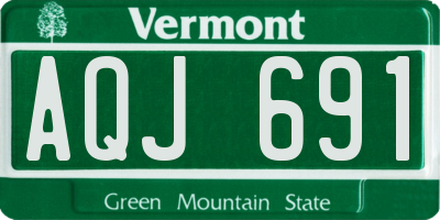 VT license plate AQJ691