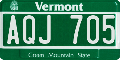 VT license plate AQJ705