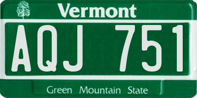 VT license plate AQJ751