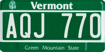 VT license plate AQJ770