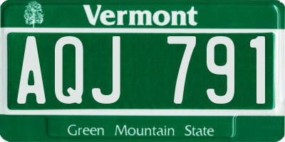 VT license plate AQJ791