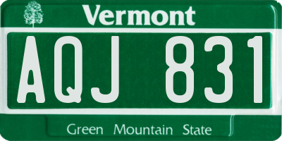 VT license plate AQJ831