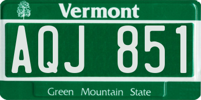 VT license plate AQJ851