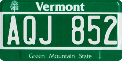 VT license plate AQJ852