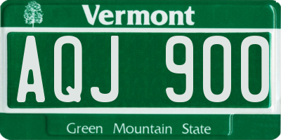VT license plate AQJ900