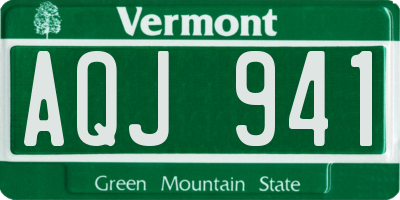 VT license plate AQJ941