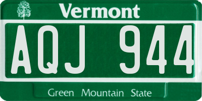VT license plate AQJ944