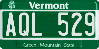 VT license plate AQL529