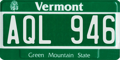 VT license plate AQL946