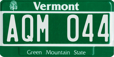 VT license plate AQM044