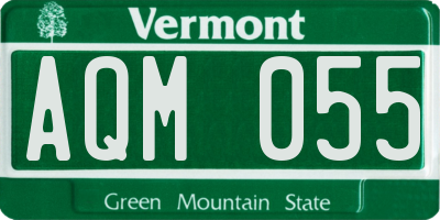 VT license plate AQM055