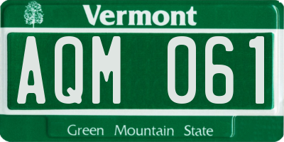 VT license plate AQM061