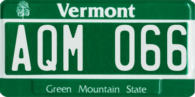 VT license plate AQM066