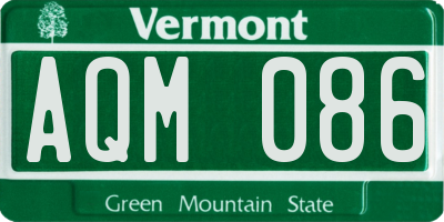 VT license plate AQM086