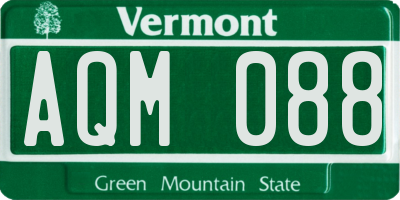 VT license plate AQM088