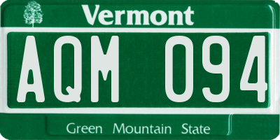 VT license plate AQM094