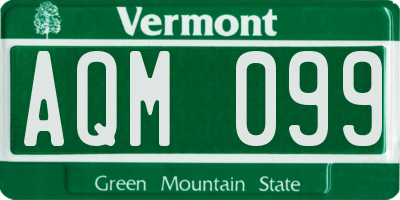 VT license plate AQM099