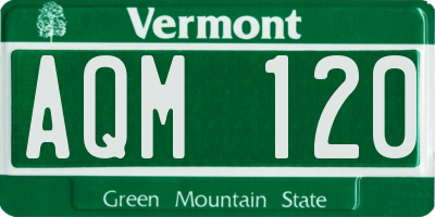 VT license plate AQM120