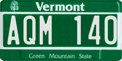 VT license plate AQM140
