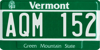 VT license plate AQM152