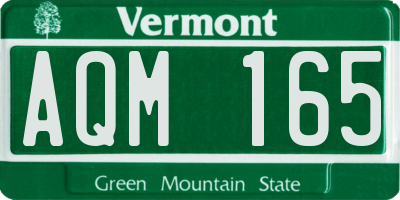 VT license plate AQM165