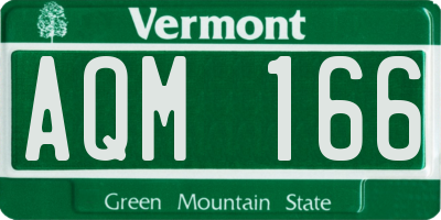 VT license plate AQM166