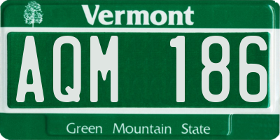 VT license plate AQM186