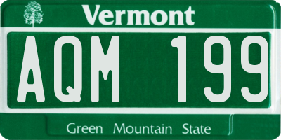 VT license plate AQM199