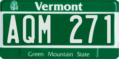 VT license plate AQM271