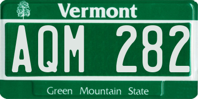 VT license plate AQM282