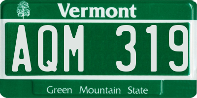 VT license plate AQM319