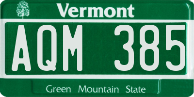 VT license plate AQM385