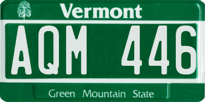 VT license plate AQM446