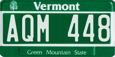 VT license plate AQM448