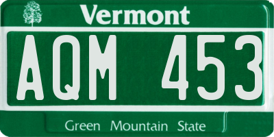 VT license plate AQM453
