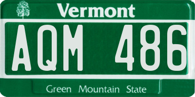 VT license plate AQM486