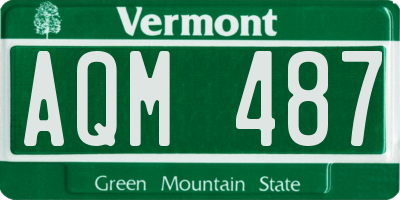 VT license plate AQM487